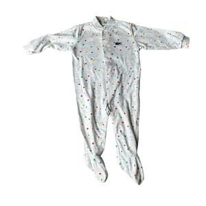 Vintage Izod Lacoste Primary Color One Piece Sleeper Measures 3-6m pilling